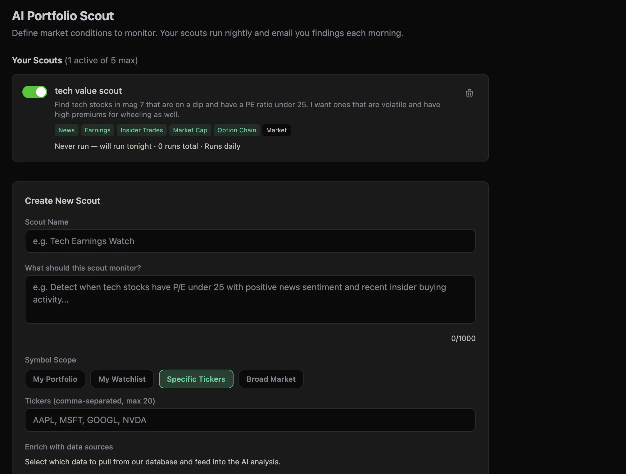 ThetaPal AI Portfolio Scout